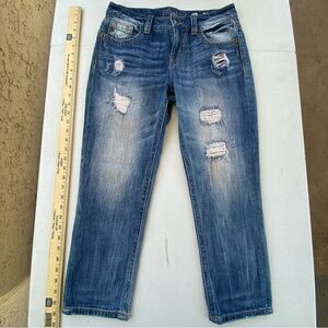 Miss Me Blue Distressed Boyfriend Jeans 26 2